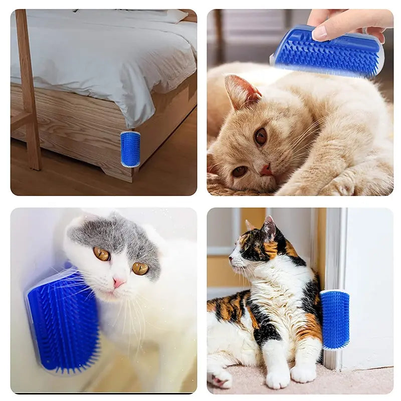 Cat Self Groomer Massage Comb For Corner Scratcher With Catnip