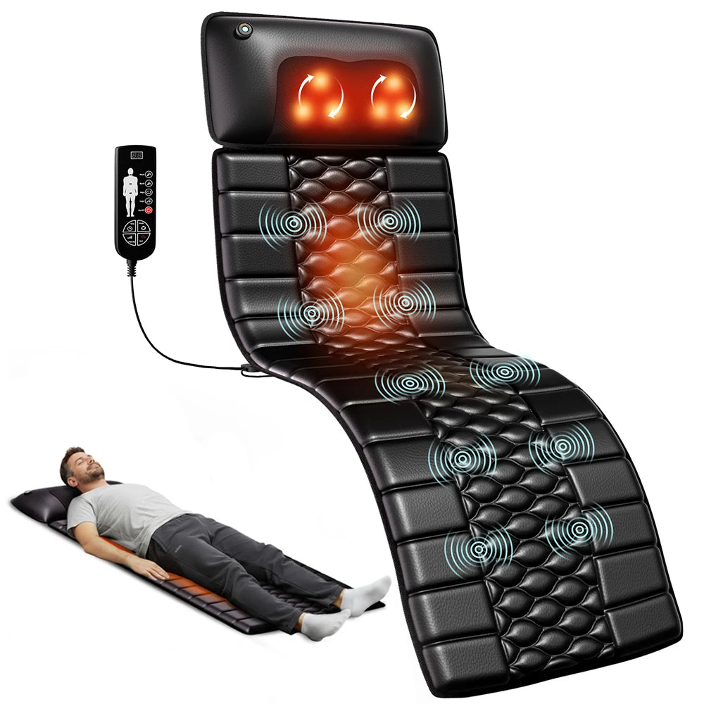 HOMEMASSA Shiatsu Full Body Massage Mat With Heat Ten Motors