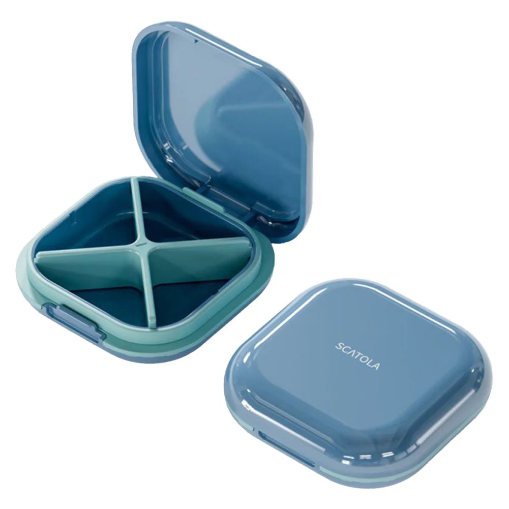 4 Grid Pill Case Portable Medicine Box Moisture Proof Organizer