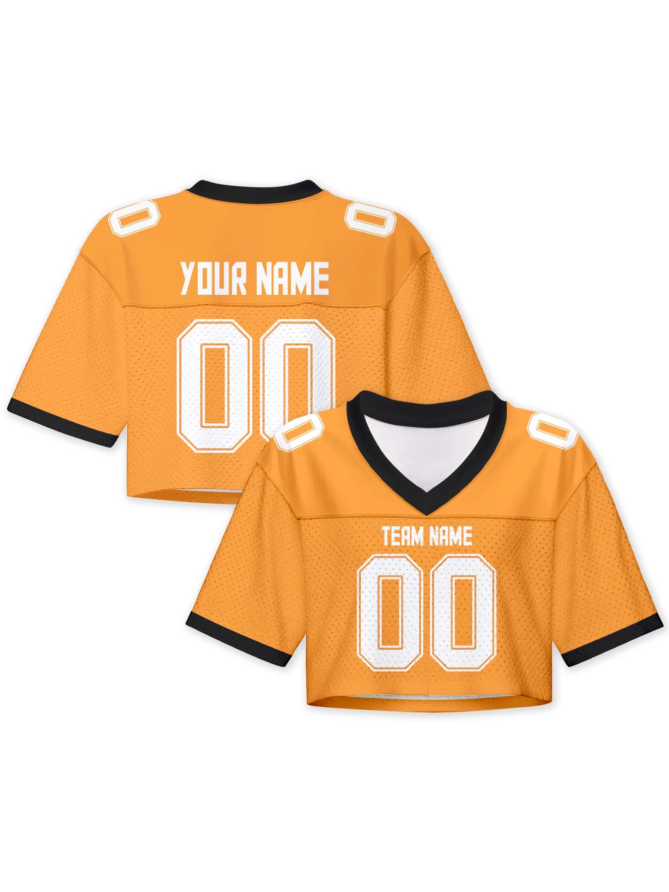Custom American Football Jersey Crop Top for Women & Girls Plain Sporty Cropped Shirt Personalized Name Number Jerseys Fans Gift