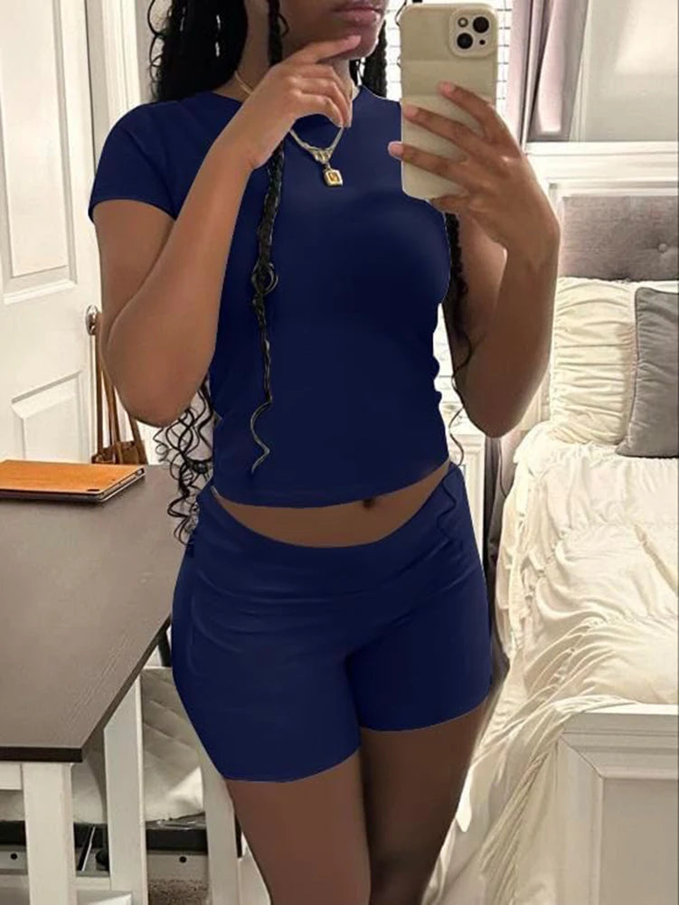 Women's High Waist Yoga Shorts for Running and Fitness