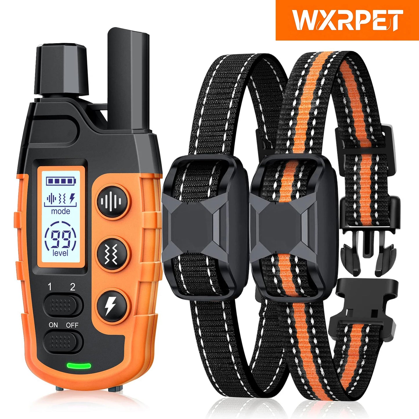 WXRPET 3300Ft Electric Dog Training Collar With Remote Shock Vibration Waterproof