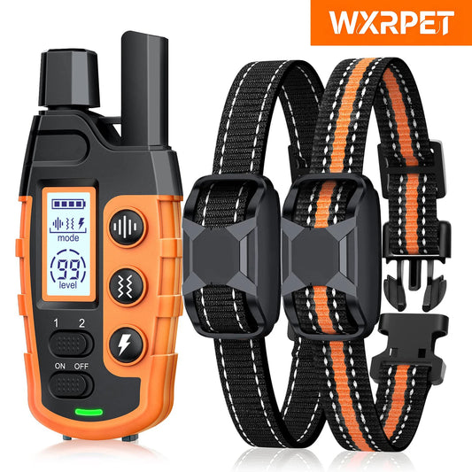WXRPET 3300Ft Electric Dog Training Collar With Remote Shock Vibration Waterproof