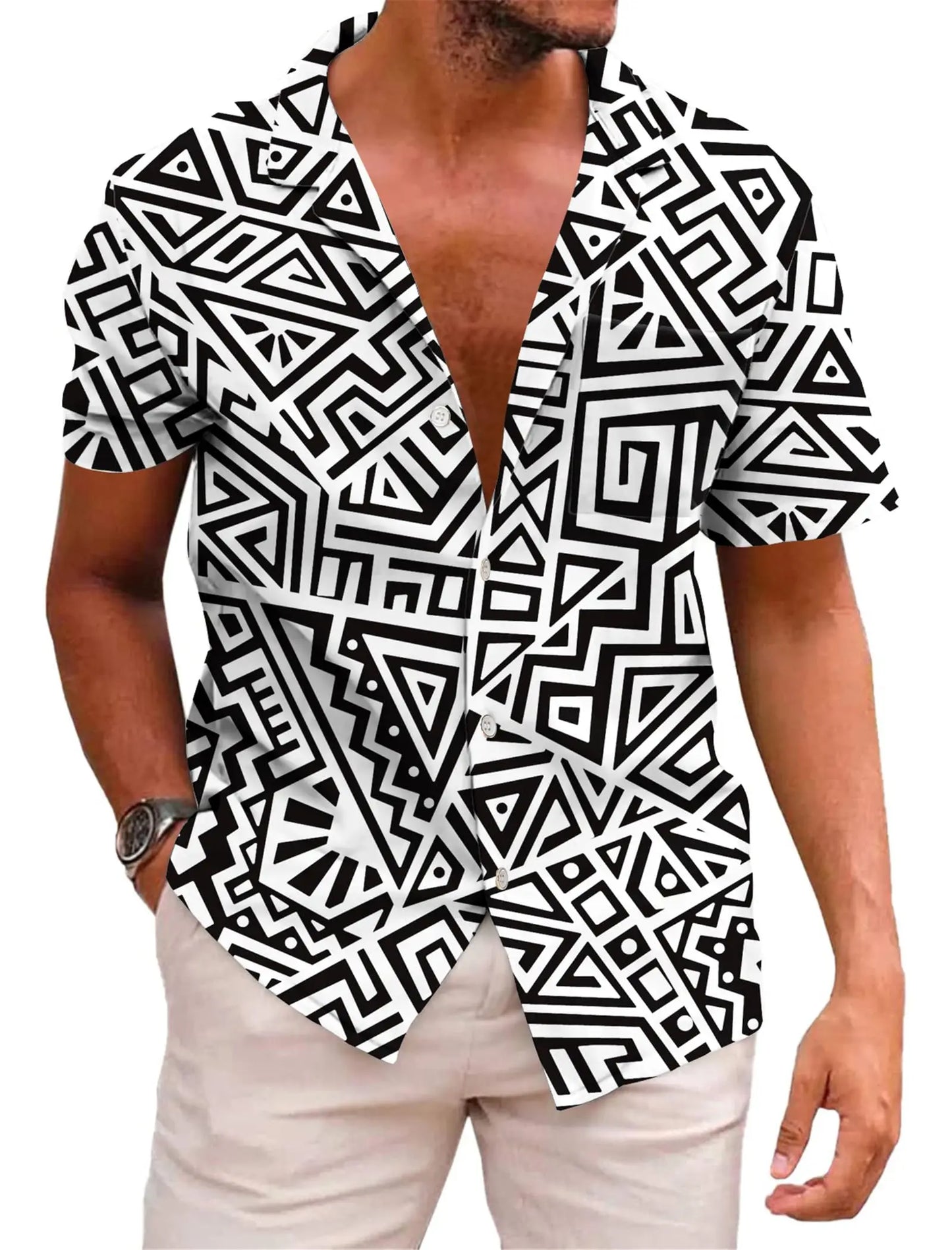 KYKU Mexico Shirt For Men Funny Hawaiian Button Down