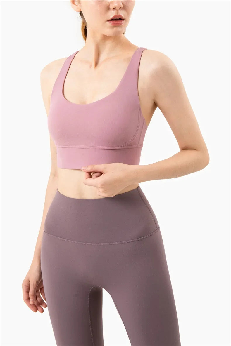 COZOK Cross Back Yoga Bra Tank Top Breathable For Women