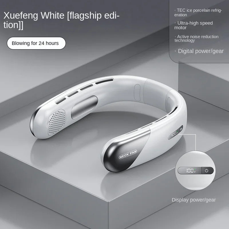 DELIXING 10000mAh Portable Neck Fan Bladeless Silent Rechargeable