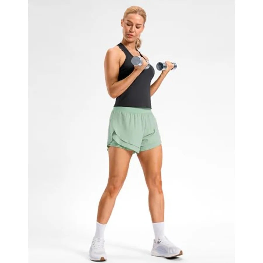 Women's Bamboo Fiber Racerback Workout Tank Top Yoga And Run
