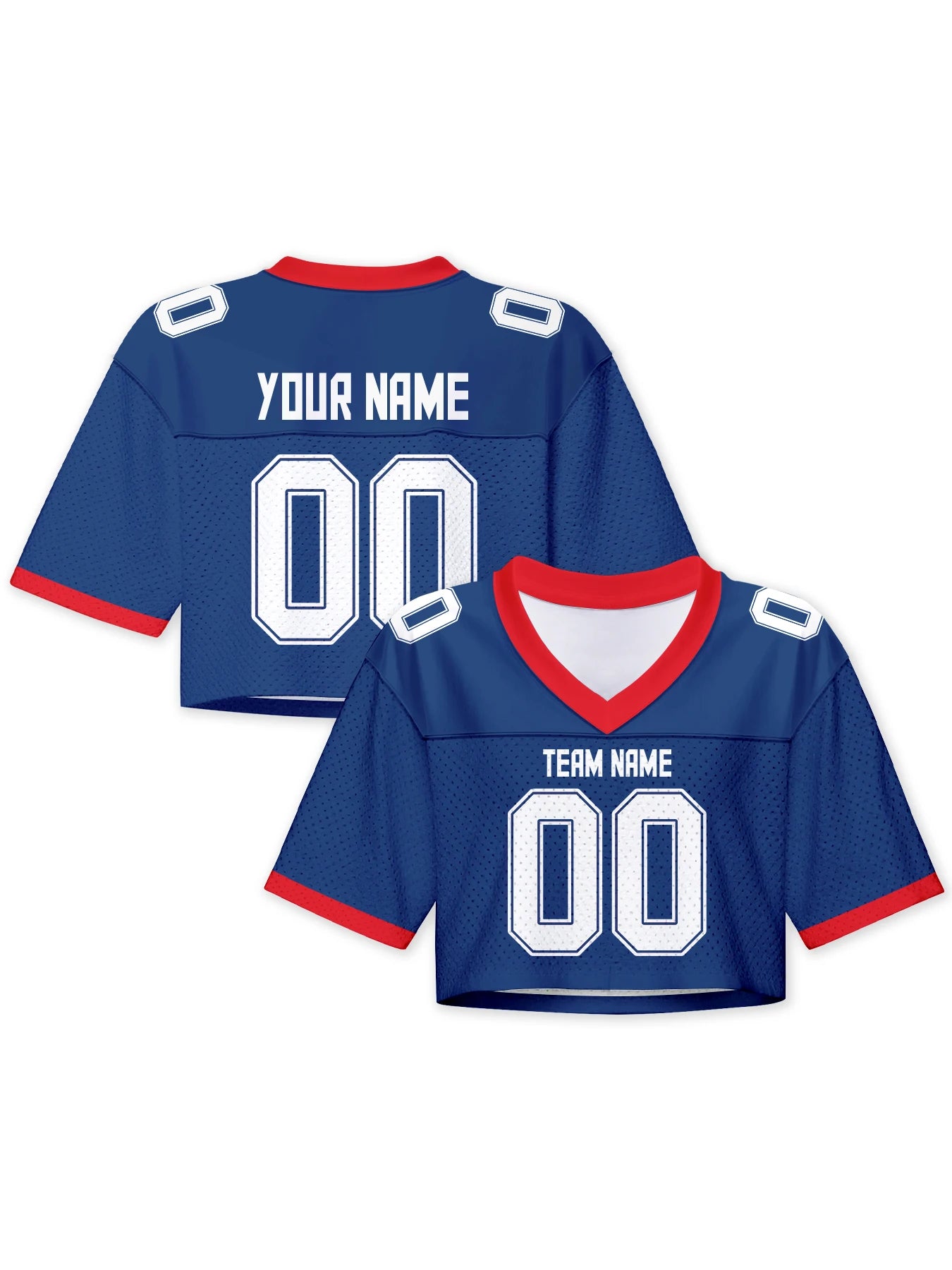 Custom American Football Jersey Crop Top for Women & Girls Plain Sporty Cropped Shirt Personalized Name Number Jerseys Fans Gift