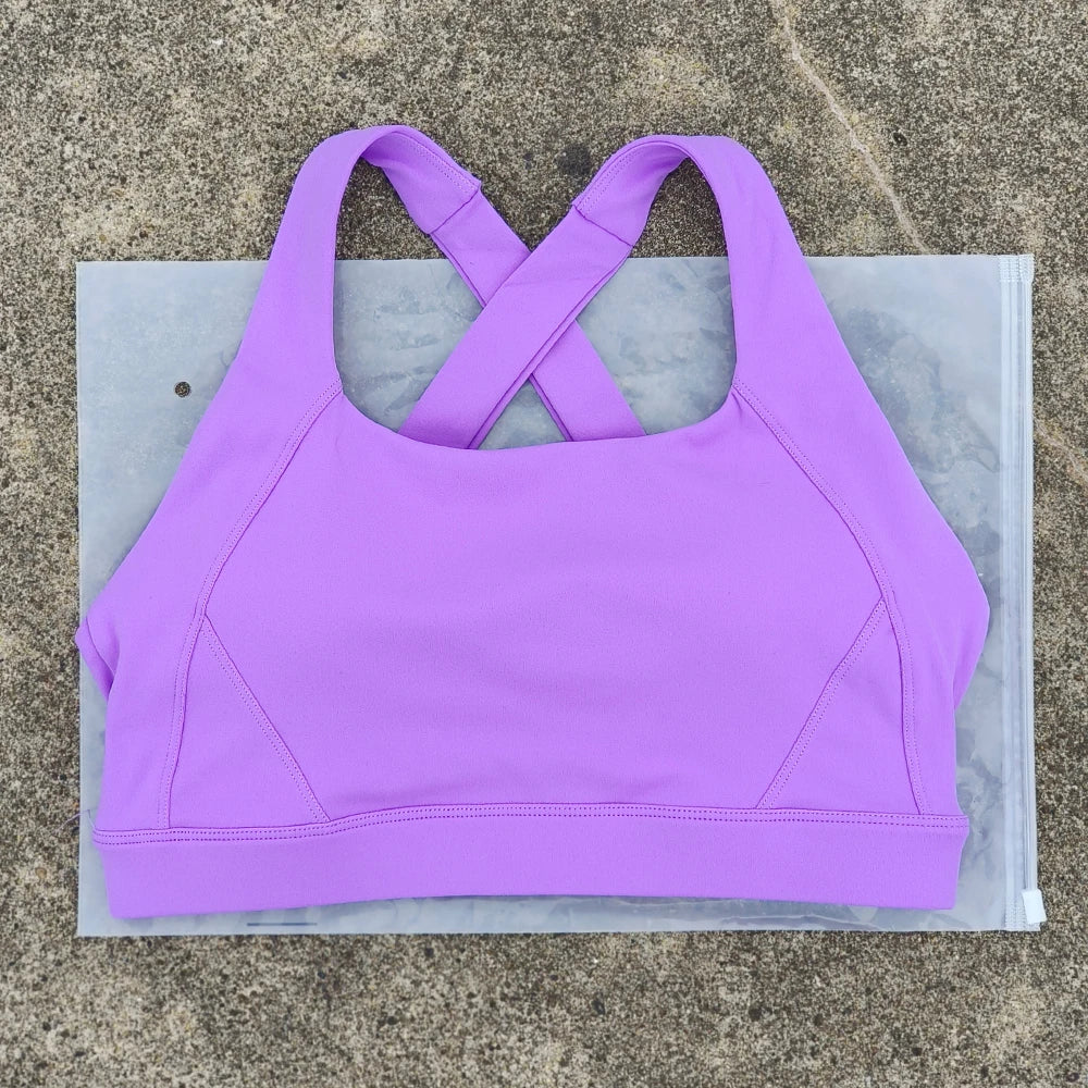 NONECN Women's Cross Back Sports Bra Quick Dry Yoga Vest