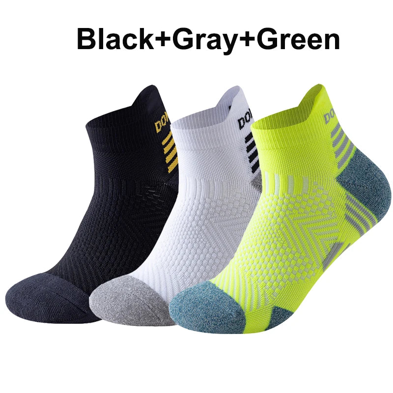 Marathon Running Socks Unisex Ankle Cushioned Low Cut Mesh