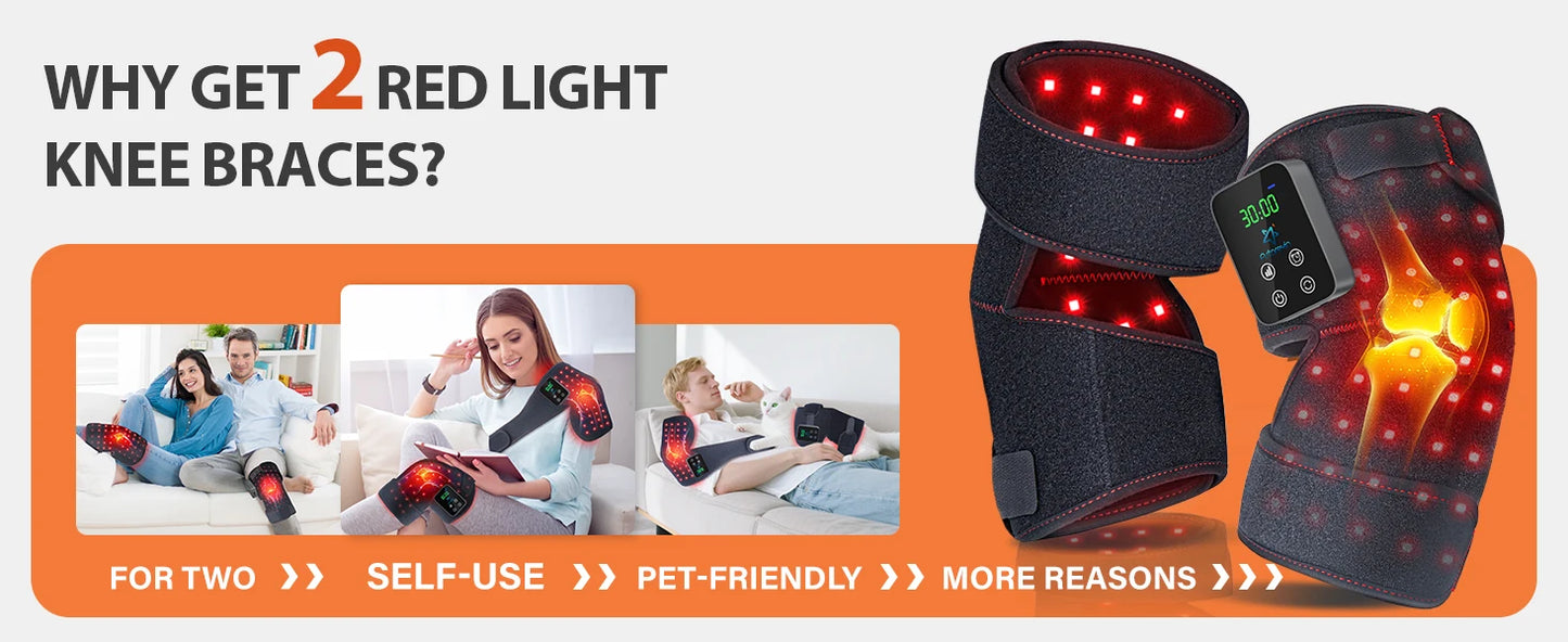 Astarexin Red Light Therapy Knee Wrap With 72 LEDs Rechargeable