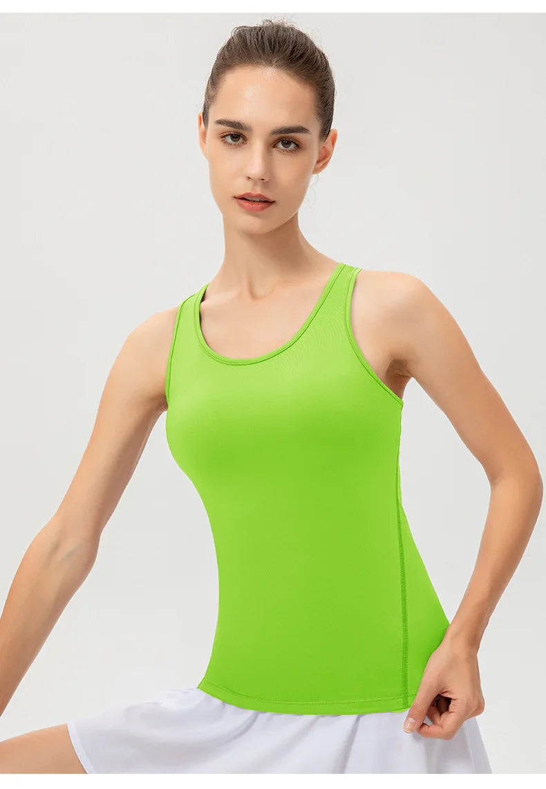 Women Quick Dry Performance Yoga Vest Sleeveless Sports Top