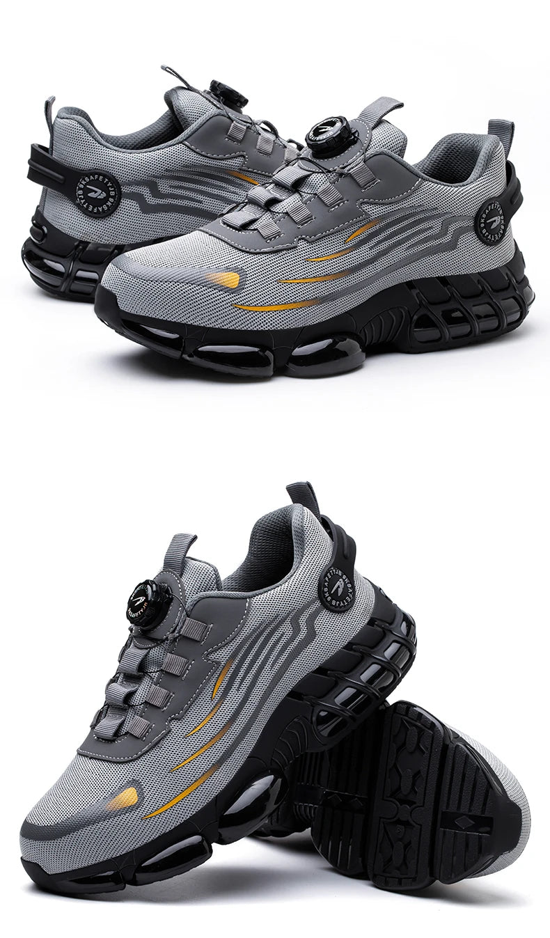 Breathable Lace-Free Soft Sole Anti-Puncture Work Shoes