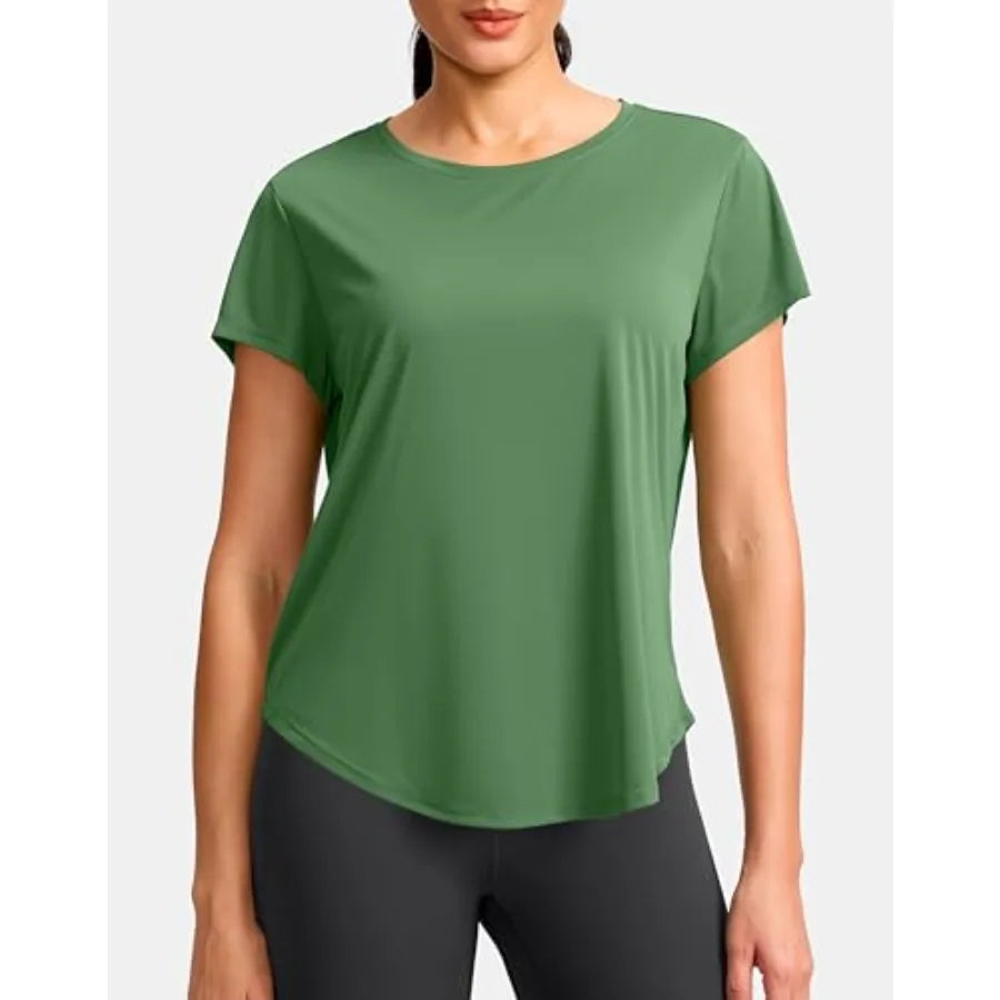 Womens Lightweight Quick Dry Workout Top For Yoga And Running