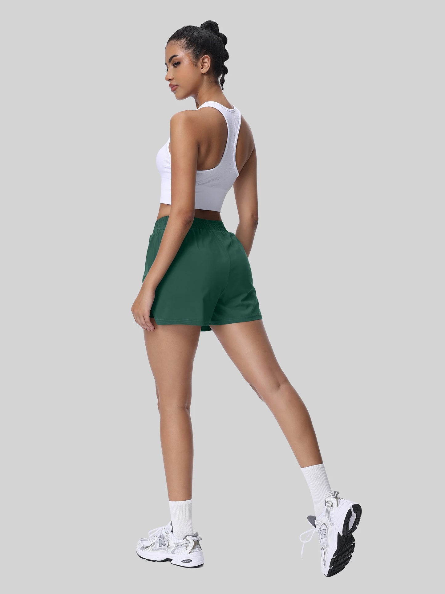 Women's Split Sports Shorts with Liner for Running and Yoga