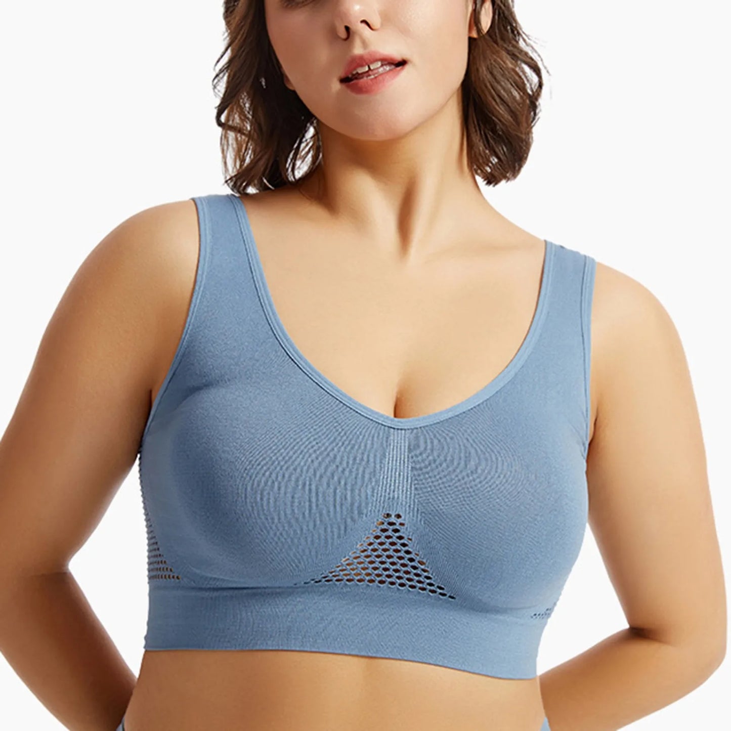 Breathable Womens Running Sports Bra With Shockproof Support Yoga Vest