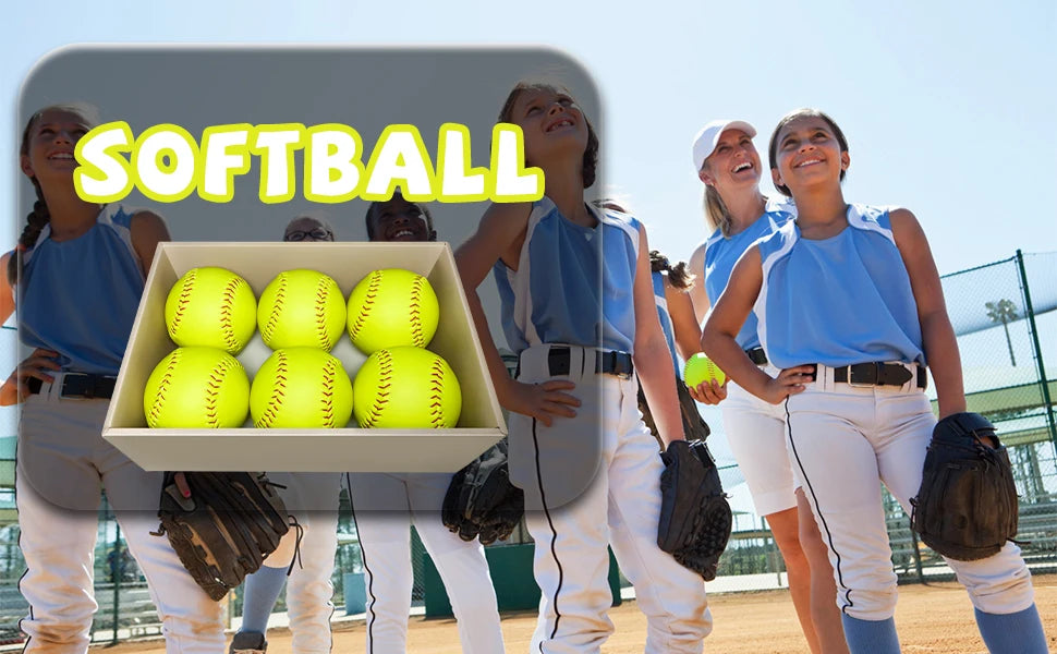 Six Pack Softball Practice Balls For Youth And Adults