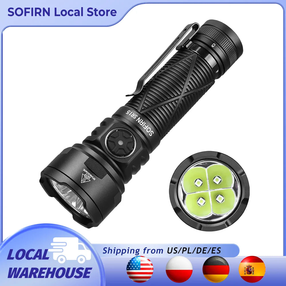 Sofirn SR15 4500LM 21700 USB-C Rechargeable Flashlight