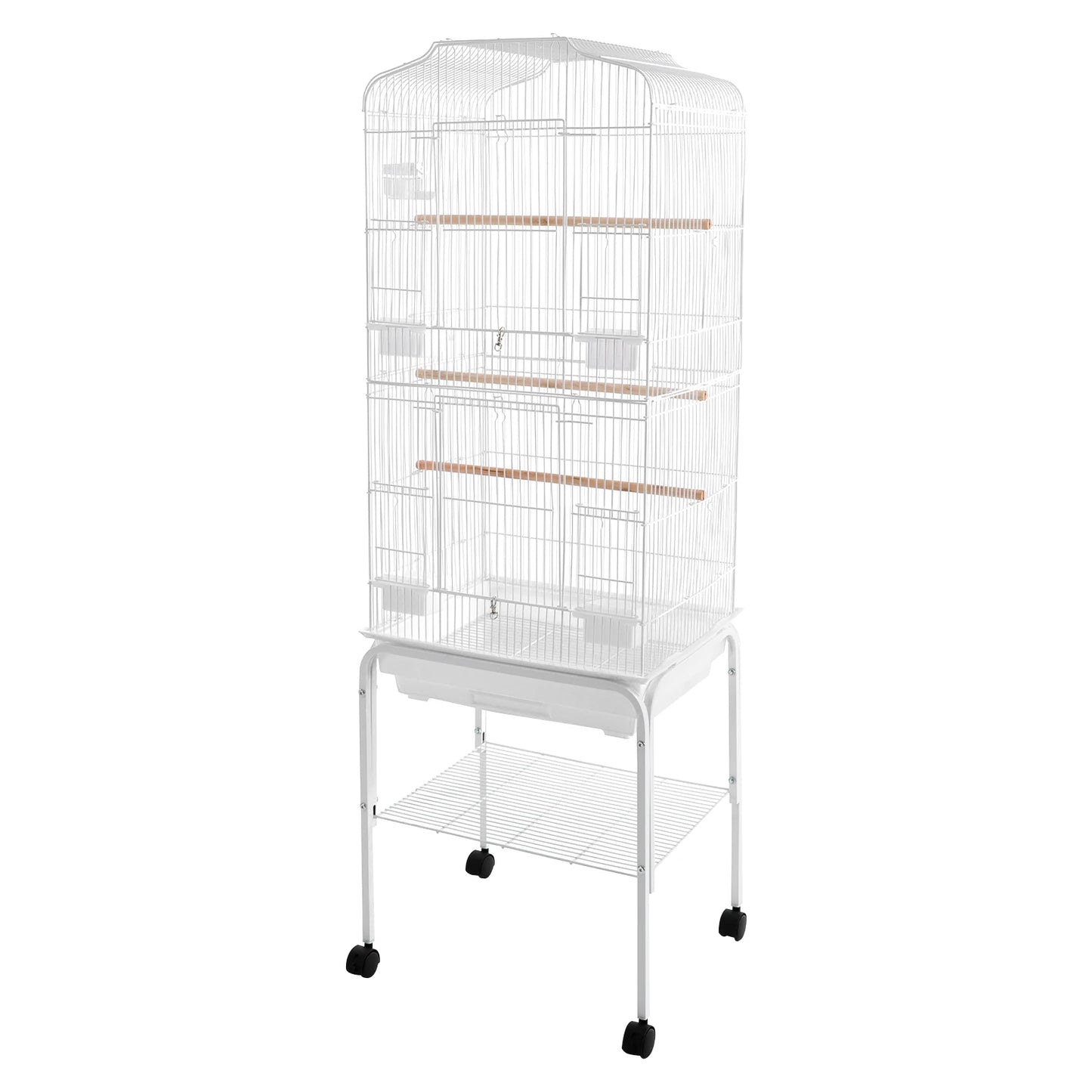 Iron Flight Cage With Stand And Wheels Lockable Door For Parrots