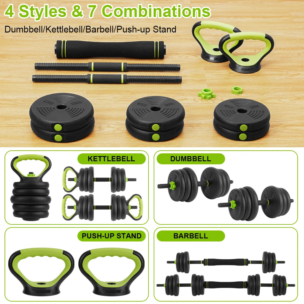 TWISTER.CK Adjustable Dumbbells 4 In 1 Set For Home Gym