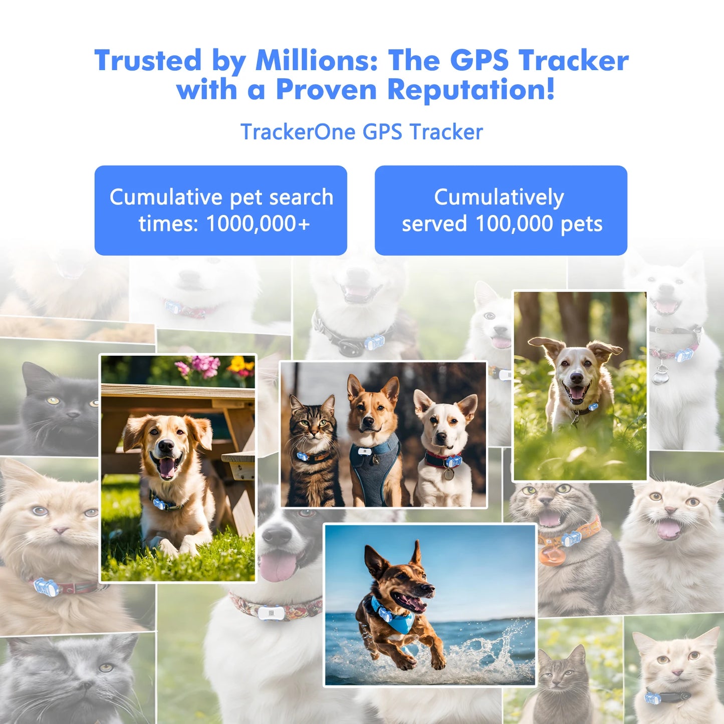 WANWAYTECH GPS Pet Tracker for Dogs and Cats With IoT SIM