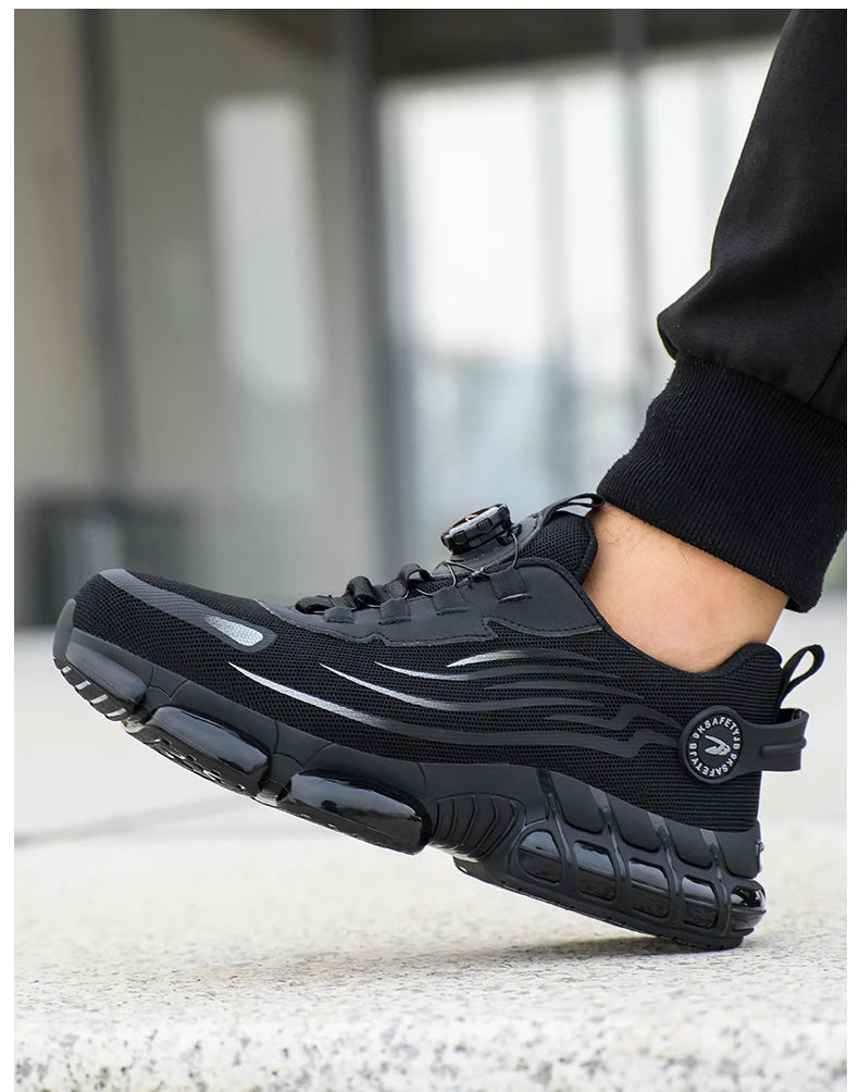 Breathable Lace-Free Soft Sole Anti-Puncture Work Shoes