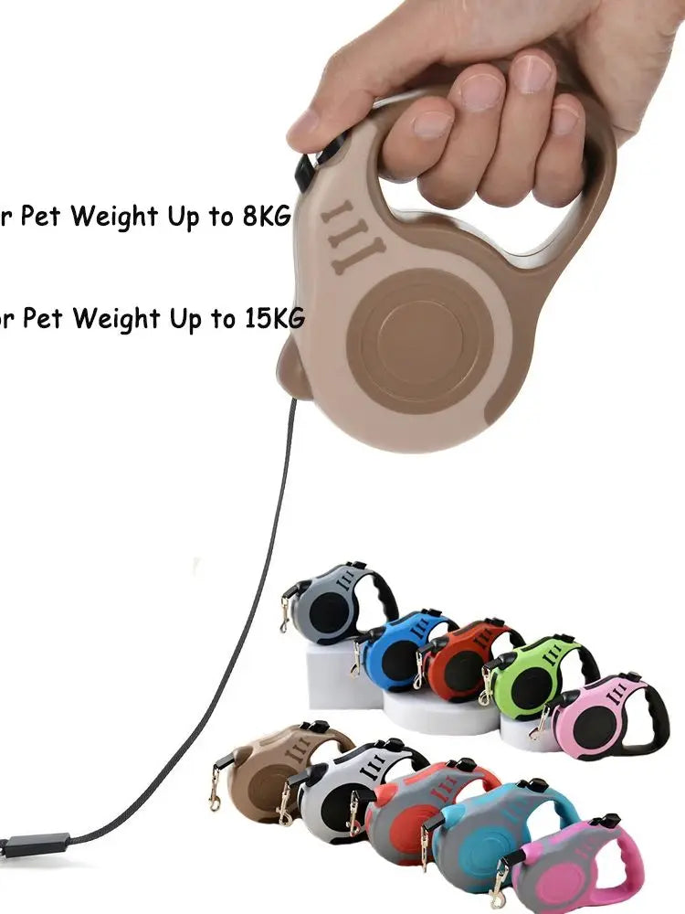 Retractable Nylon Dog Leash With ABS Case Heavy Duty
