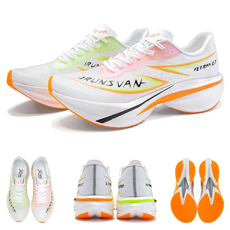 IRUNSVAN Flying Flame GT2.0 Full Palm Carbon Plate Marathon Running Shoes Track and Field Shoes Men's and Women's Sports Shoes