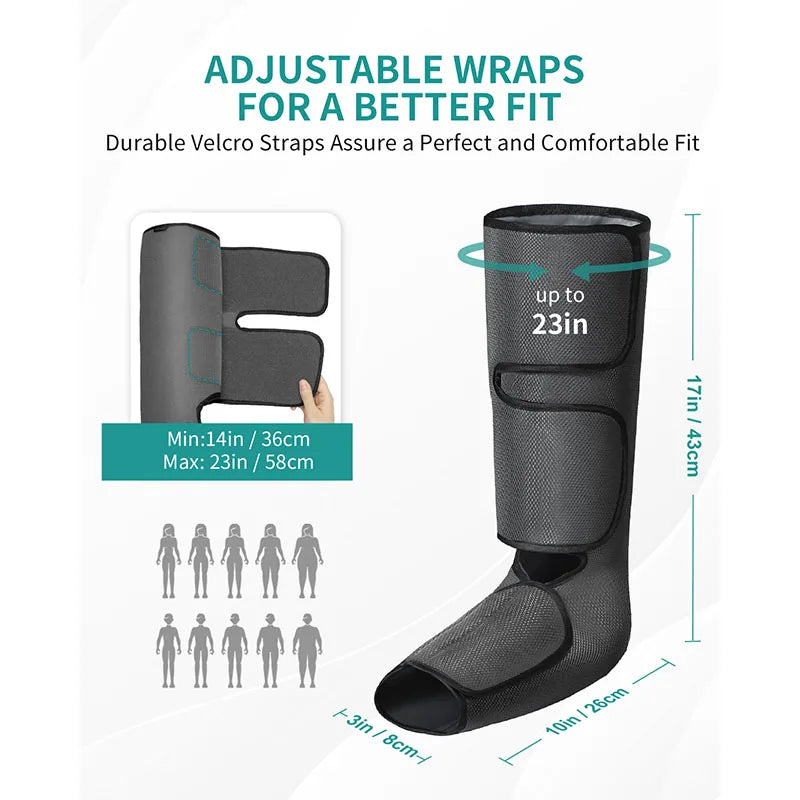 Nekteck Leg Massager Calf Wraps Air Compression Therapy For Circulation