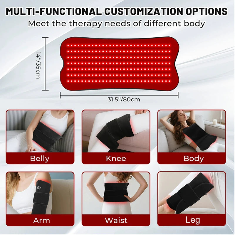 Vilnason Red Infrared Light Therapy Pad 660nm 850nm For Body