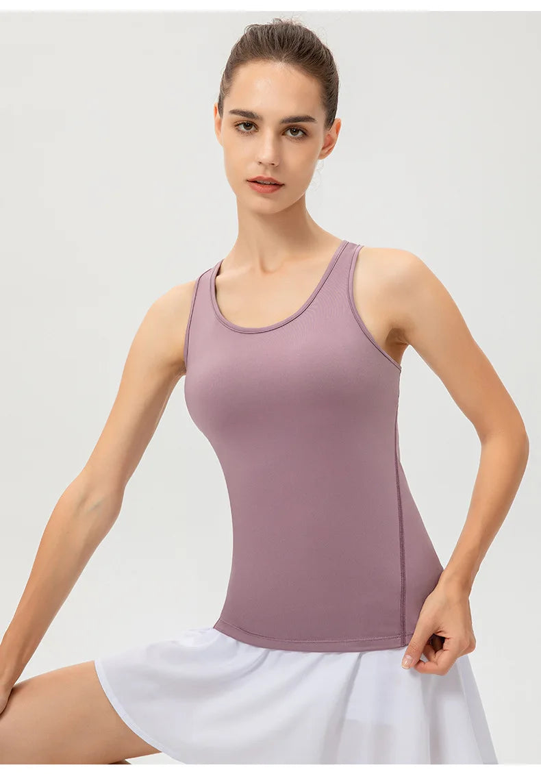 Women Quick Dry Performance Yoga Vest Sleeveless Sports Top