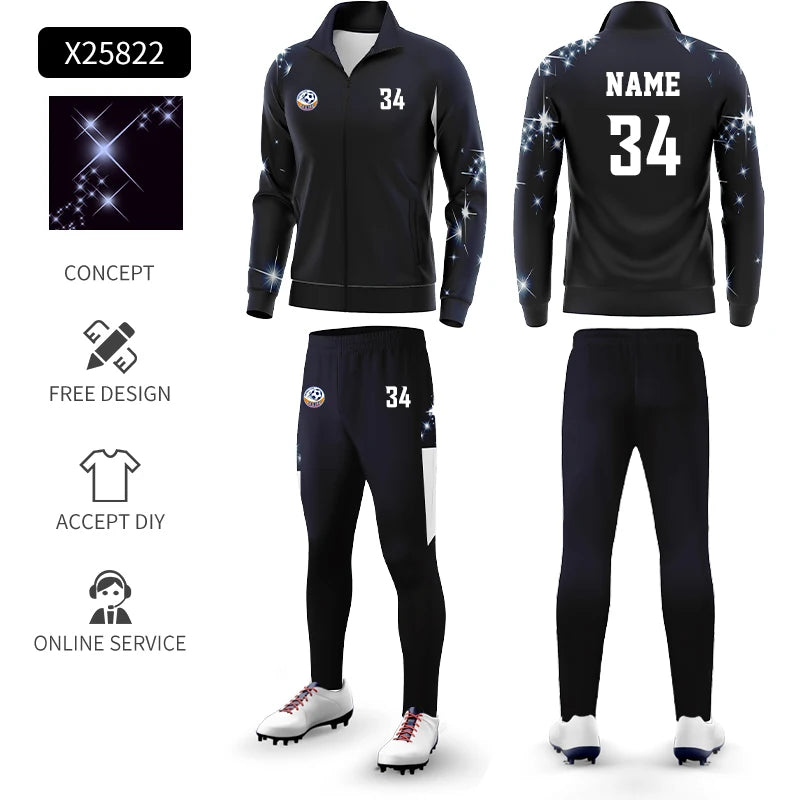 ATAGOESCN Unisex Tracksuit Sublimation Full Zip Sportswear