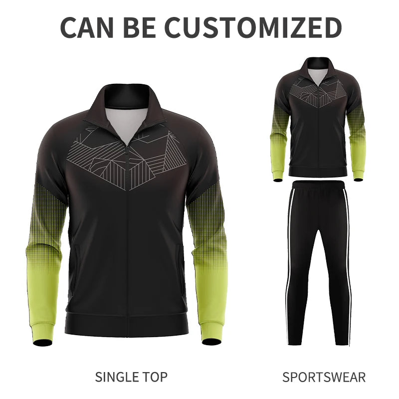 ATAGOESCN Unisex Tracksuit Sublimation Full Zip Sportswear