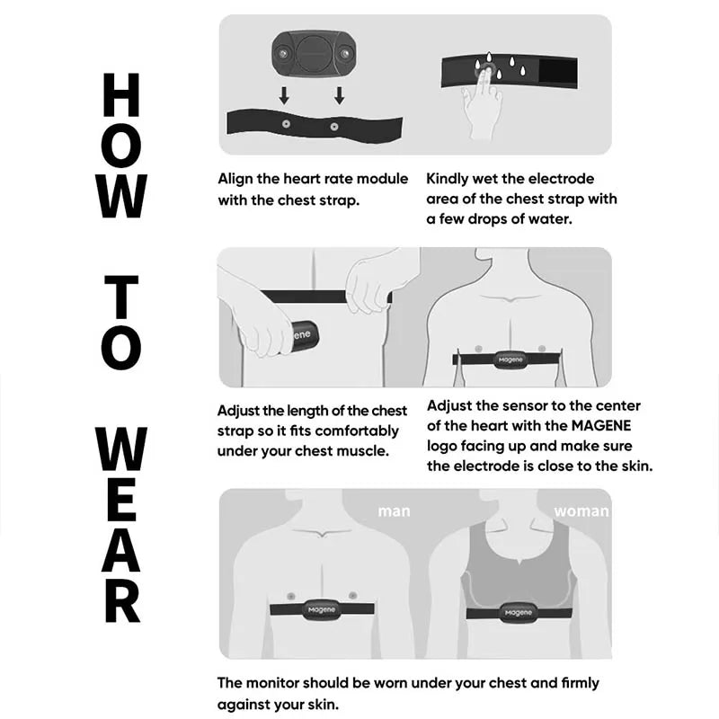 Magene H303 Heart Rate Sensor With Chest Strap