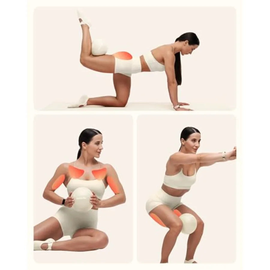 8 Inch Mini Exercise Ball for Pilates Yoga Core Training Portable Stability Ball for Women Soft Workout Tool