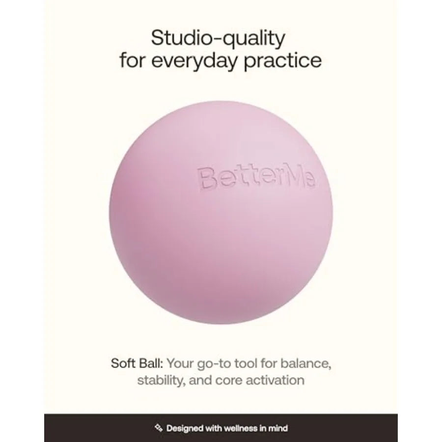8 Inch Mini Exercise Ball for Pilates Yoga Core Training Portable Stability Ball for Women Soft Workout Tool