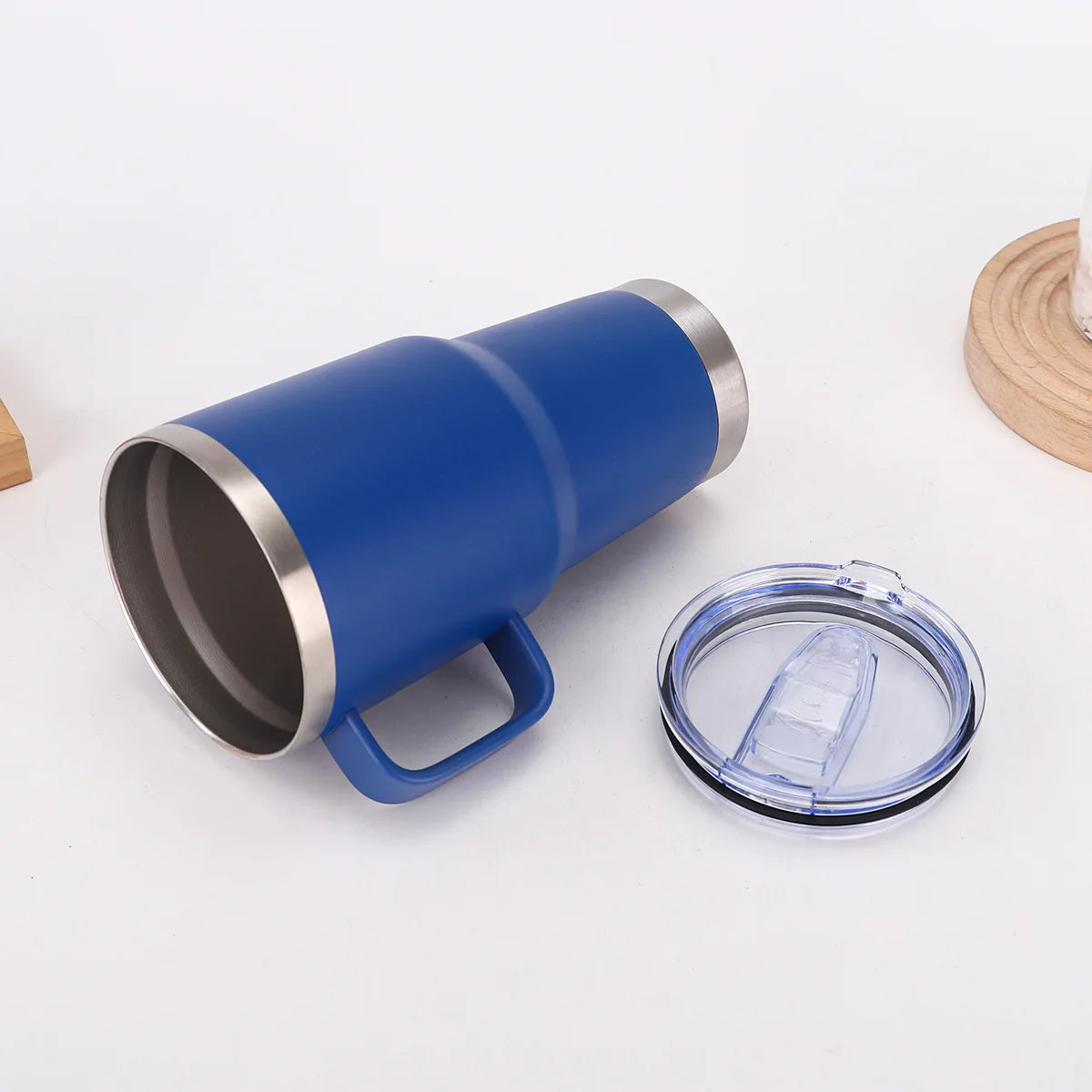 Stainless Steel Car Thermos Bottle With Handle Lid