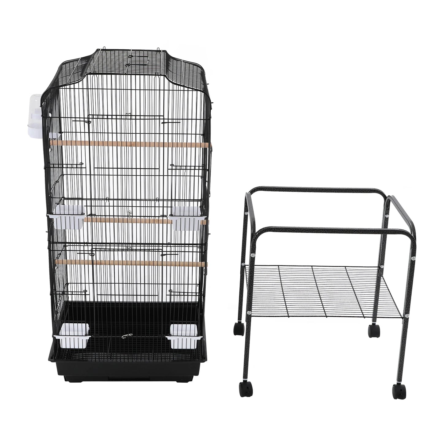 Iron Flight Cage With Stand And Wheels Lockable Door For Parrots