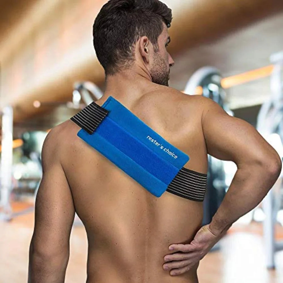 2 Soft Gel Ice Packs For Injuries With Adjustable Wrap