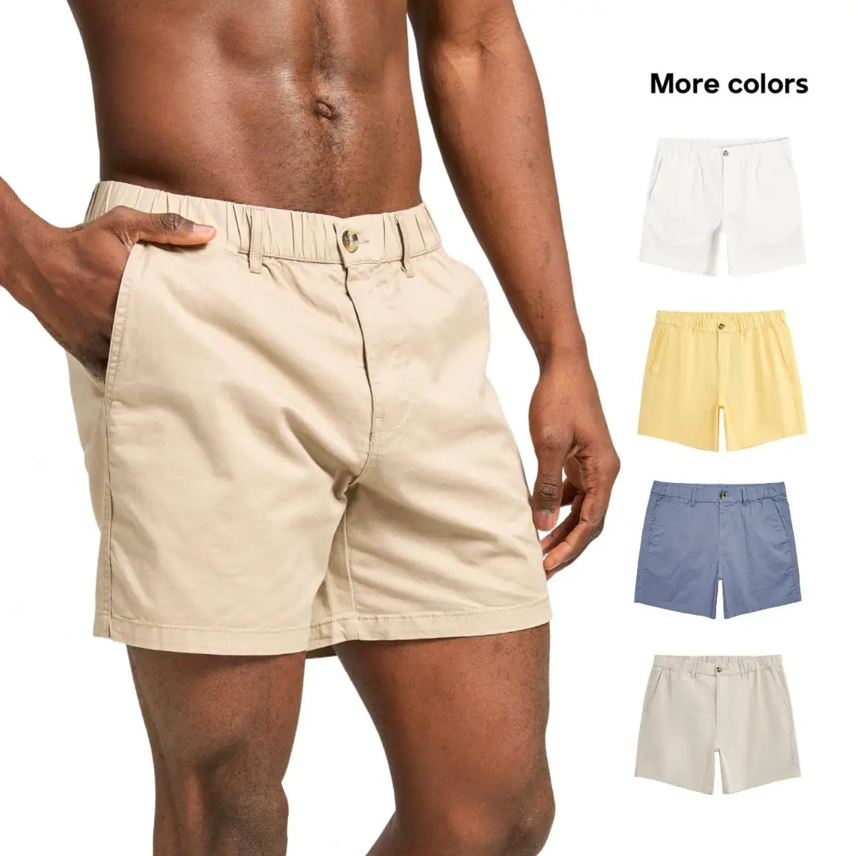 Men's Cotton Mesh Swim Trunks With Zipper Pockets Comfort Fit