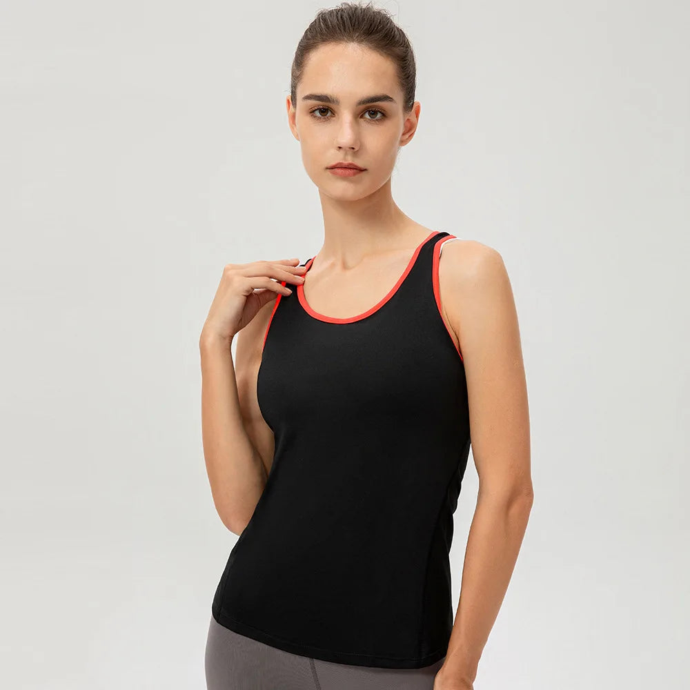 Women Quick Dry Performance Yoga Vest Sleeveless Sports Top