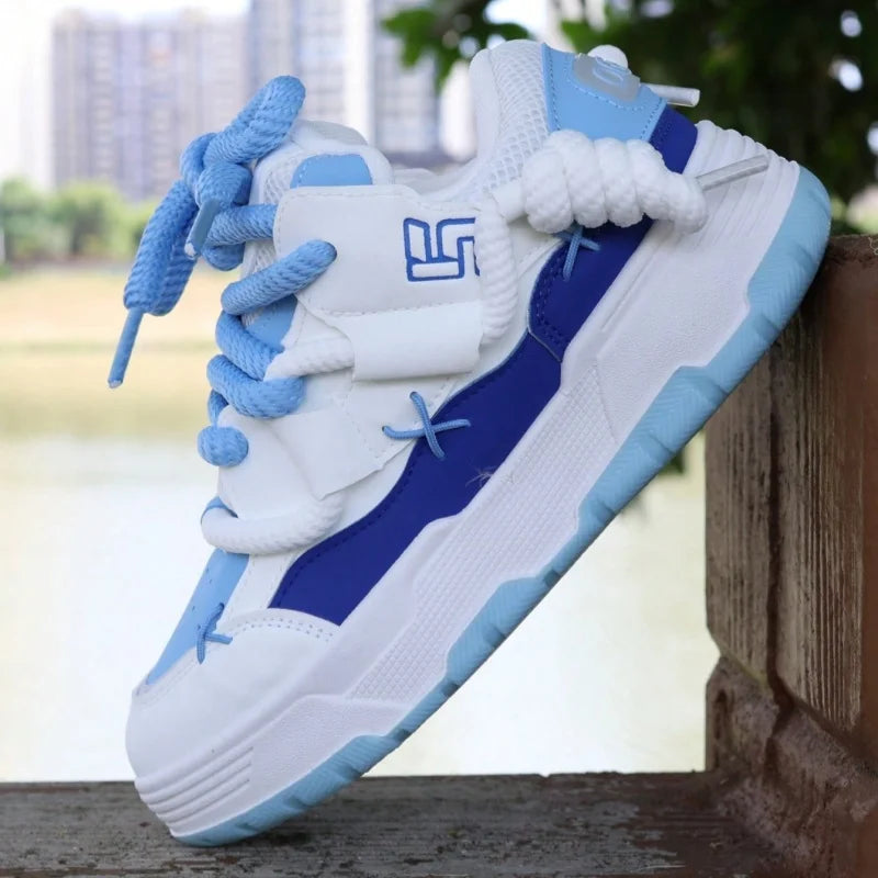 Women Platform Sneakers Chunky Heel Casual Trainers