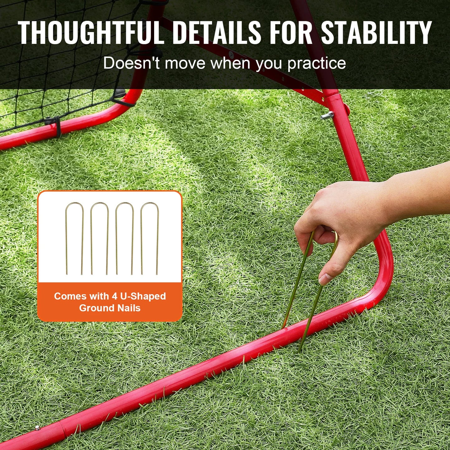 Soccer Rebounder Net Portable Training Equipment with Adjustable Angles