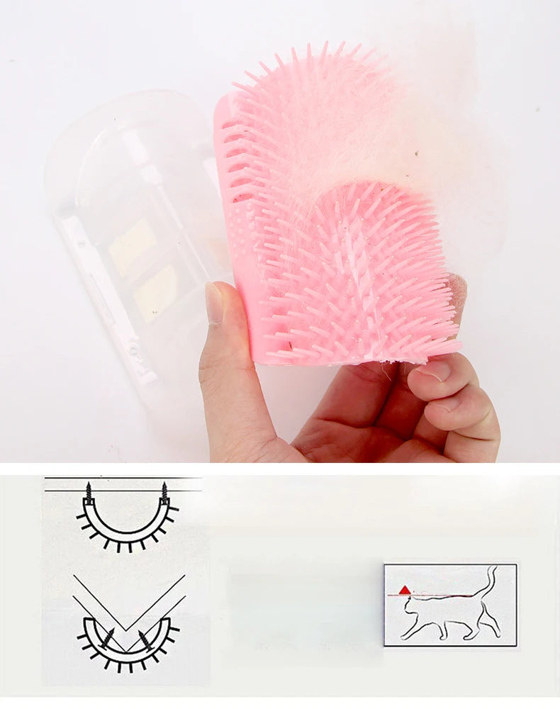 Cat Self Groomer Massage Comb For Corner Scratcher With Catnip