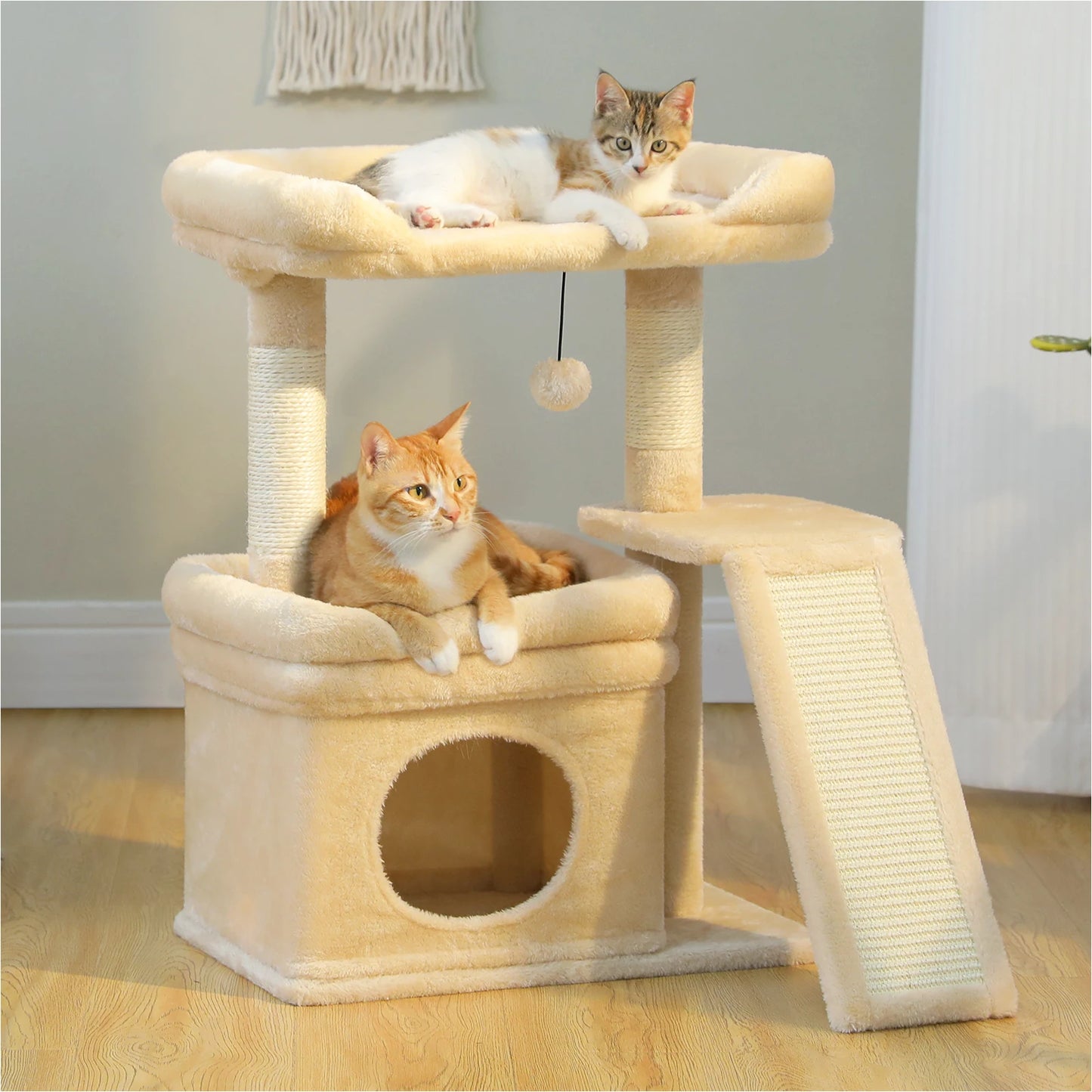 PAWZ Road Small Cat Tree Tower With Sisal Scratching Post