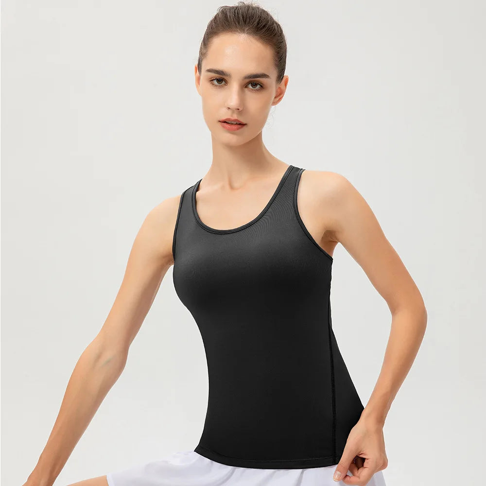 Women Quick Dry Performance Yoga Vest Sleeveless Sports Top