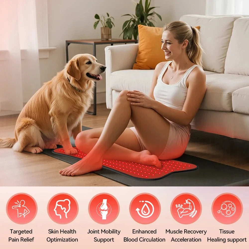 Vilnason Red Infrared Light Therapy Pad 660nm 850nm For Body