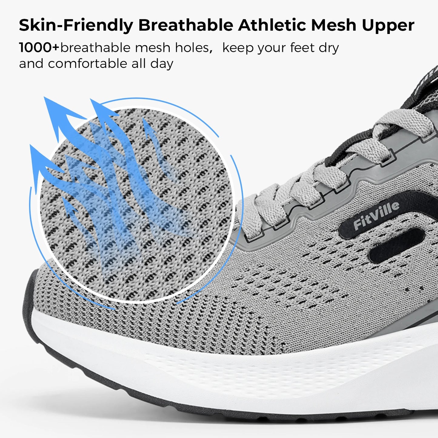 Fitville Men's Sport Running Shoes Breathable Lightweight Training Footwear