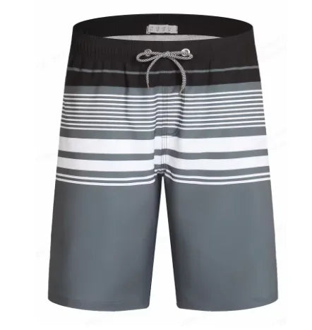 Summer Vacation Palm Tree Print Drawstring Board Shorts Breathable Streetwear