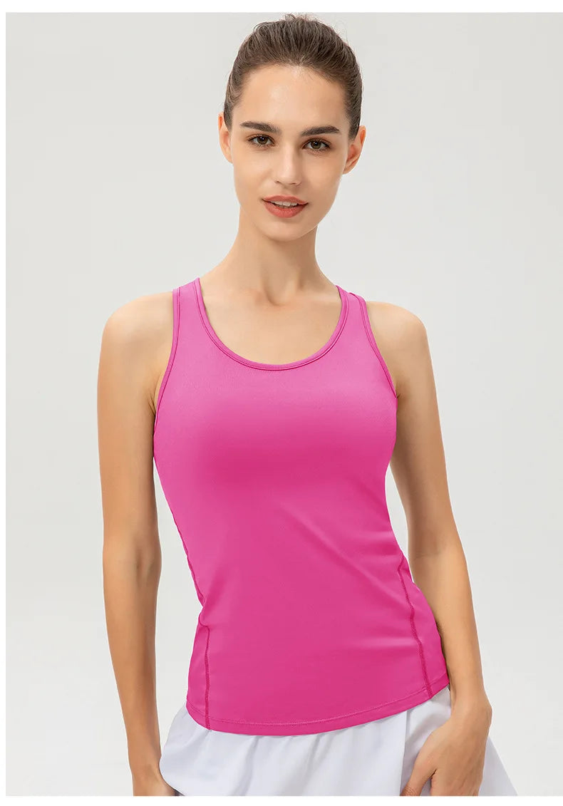 Women Quick Dry Performance Yoga Vest Sleeveless Sports Top